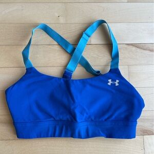 Under Armour cross back sport bra - Blue color block XS